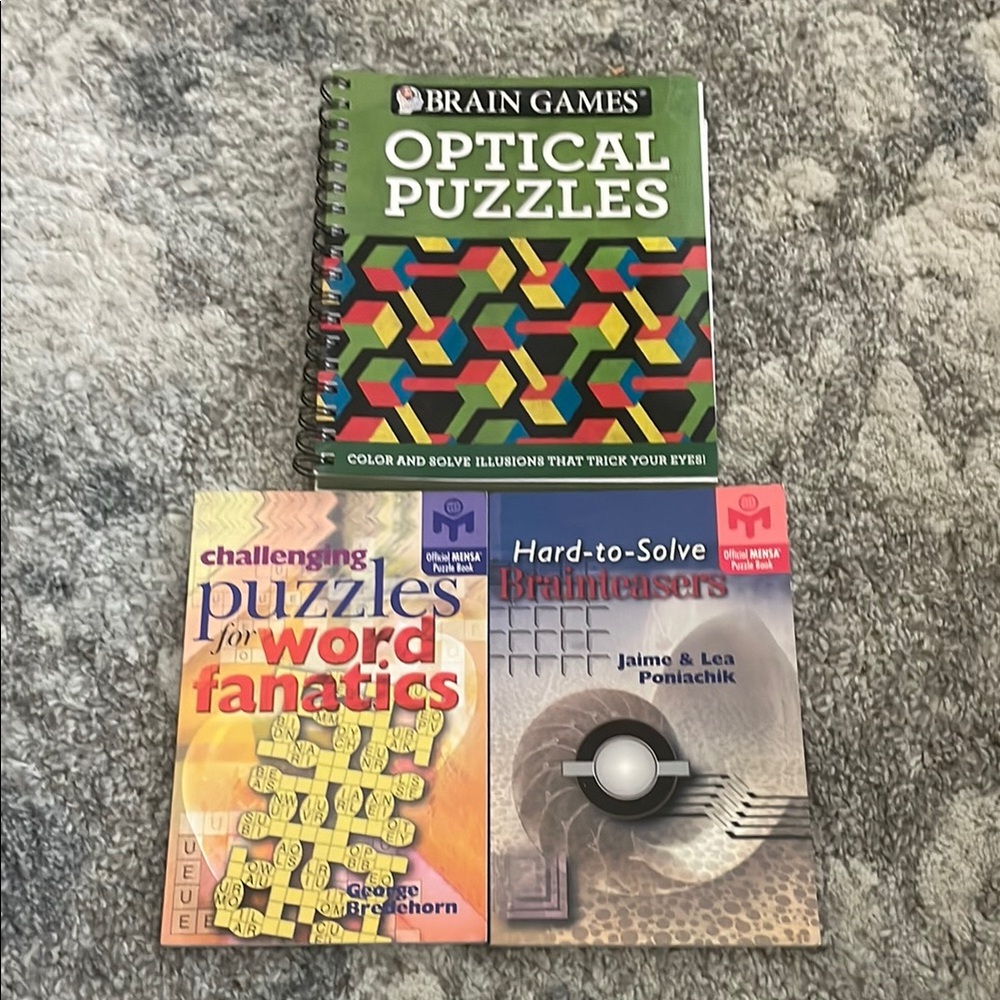 New Optical Puzzles and Brainteasers Books - three books.
